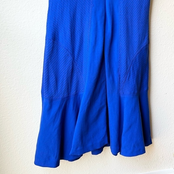 Diane Von Furstenberg Carla Sleeveless Flared-Hem Blue Drop Waist Sheath Dress 8 - Picture 11 of 16